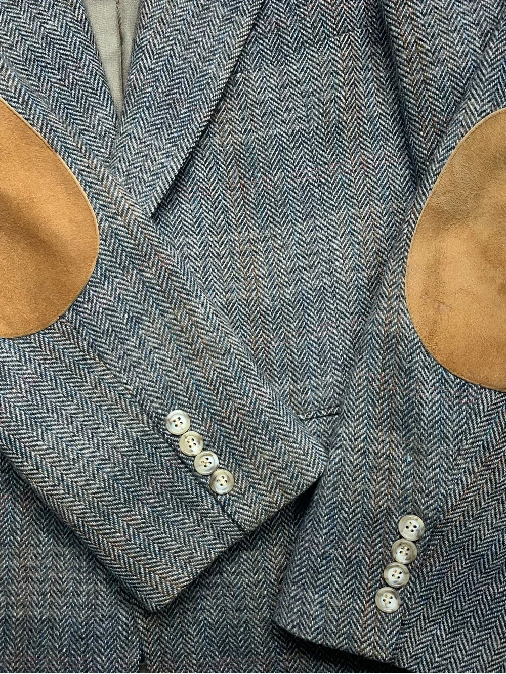 EVAN PICONE Wool Sport Coat Jacket Mens Size 42 Reg Brown Herringbone Blazer